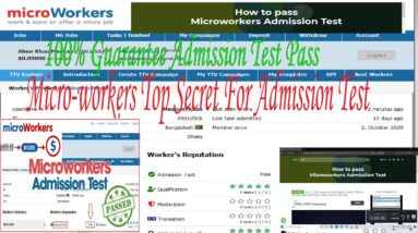 How to pass microworkers admission test 2021 100%  (question answer  Top Secret Technique)