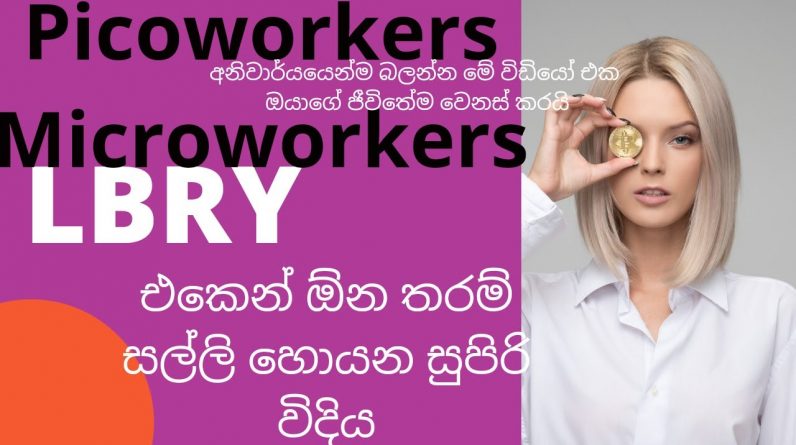 Picoworkers tricks Sinhala | LBRY+Odysee | E money sinhala | Microworkers tricks | Rapidworkers