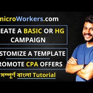 How To Create Basic or Hire Group Campaigns In microWorkers | Promote CPA Offers | CDC IT-Institute